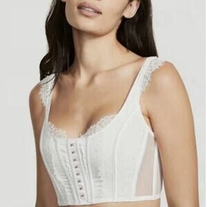 Victorias Secret Corset Bra Top Womens Size XXL Lace Y2k Romantic Cottage Fairy